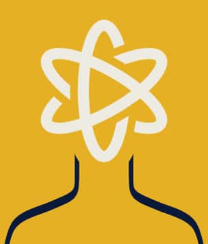 atom head yellow
